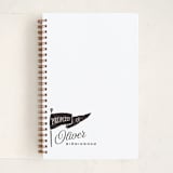 "Vintage Pennant" - Notebook in Licorice by Oscar and Emma - Karly Depew - Front