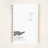 "Vintage Pennant" - Notebook in Licorice by Oscar and Emma - Karly Depew - Wrap