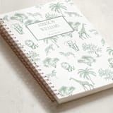 "Safari Toile" - Notebook in Palm by Jenna Holcomb - Binding Detail