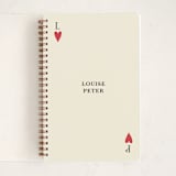 "Red Hearts" - Notebook in Champagne by Helena Vitto - Front