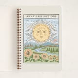 "Golden sun tarot birthday card" - Notebook in Tan by Paper Sun Studio - Front