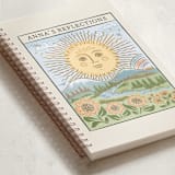 "Golden sun tarot birthday card" - Notebook in Tan by Paper Sun Studio - Binding Detail