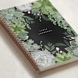 "Wild Succulents" - Notebook in Midnight by Susan Moyal - Binding Detail