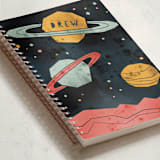 "Space Planets" - Notebook in Saturn by Susanne Kasielke - Binding Detail