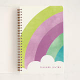 "Bright Rainbow" - Notebook in Poppy by Lori Wemple - Front