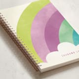 "Bright Rainbow" - Notebook in Poppy by Lori Wemple - Binding Detail