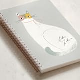 "Feline Notes" - Notebook in Puddle by Monika Torun - Binding Detail