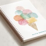 "Sweet Desserts" - Notebook in Sherbet by Shirley Lin Schneider - Binding Detail