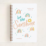 "Be the Sunshine" - Notebook in Coral by Erin German - Front
