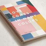 "Many Colors" - Notebook in Blush by Meg Gleason - Binding Detail
