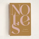 "Modern Type" - Notebook in Caramel by Morgan Kendall - Front