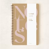 "Modern Type" - Notebook in Caramel by Morgan Kendall - Wrap