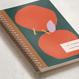 "Pomme" - Notebook in Tomato by Annie Clark - Binding Detail