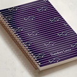 "Shark Stripe" - Notebook in Mulberry by Ro Pacifico - Binding Detail