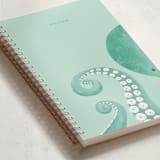 "Mr Octopus" - Notebook in Mint by Adelyn T. - Binding Detail
