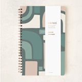"Abstract Shapes" - Notebook in Forest by Brandy Folse - Wrap