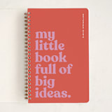"Big idea Book" - Notebook in Strawberry by Jessica Corliss - Front