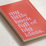 "Big idea Book" - Notebook in Strawberry by Jessica Corliss - Binding Detail
