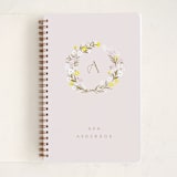"Floral Monogram" - Notebook in Blush by Ana Sharpe - Front