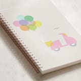 "vespa" - Notebook in Carnation by Lori Wemple - Binding Detail