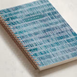 "Striped Watercolor" - Notebook in Peacock by Kelly Williams - Binding Detail