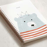 "Brave Bear" - Notebook in Celestial by Ekaterina Romanova - Binding Detail