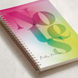 "Neon Notes" - Notebook in Neon Rainbow by Anna Elder - Binding Detail