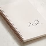 "monogram notes" - Notebook in Ivory by Lori Wemple - Binding Detail