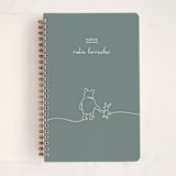 "A Simple Stroll from Disney's Winnie The Pooh" - Notebook in Sage by Britt Mills - Front