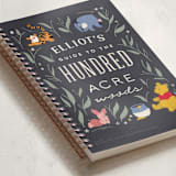 "The Hundred Acre Woods from Disney's Winnie The Pooh" - Notebook in Midnight by JeAnna Casper - Binding Detail