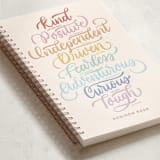 "Disney Princess Traits" - Notebook in Ivory by Carolyn Kach - Binding Detail