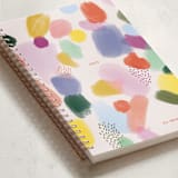 "Colorful Palette" - Notebook in Coral by Menci Zaga - Binding Detail