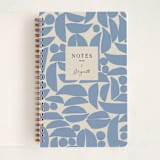 "Moon Pieces" - Notebook in Delf Blue by Pati Cascino - Front