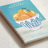 "Bowl of Fruit" - Notebook in Mint by Teju Reval - Binding Detail