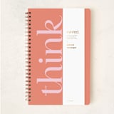 "think!" - Notebook in Pink Raspberry by Christie Garcia - Wrap
