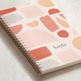 "Cute Paper Shapes" - Notebook in Blush by Iveta Angelova - Binding Detail