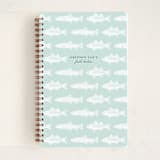 "Fish Tales" - Notebook in Sage by Jayne Alfieri - Front