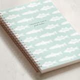 "Fish Tales" - Notebook in Sage by Jayne Alfieri - Binding Detail