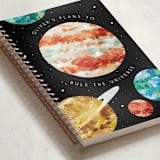 "Rule the Universe" - Notebook in Onyx by Holly Whitcomb - Binding Detail