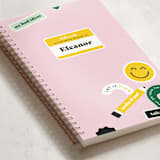 "Sticker Pack" - Notebook in Cotton Candy by Hilary Buchanan - Binding Detail