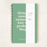 "Things I Forget" - Notebook in Evergreen by Beth Vassalo - Wrap