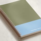 "Two Tone" - Notebook in Olive by Megan Davis - Binding Detail