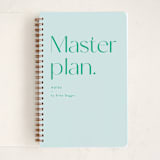"Master Plans" - Notebook in Evergreen by Erika Firm - Front
