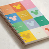 "Vibrant Disney Mickey" - Notebook in Butter by Ellen Schlegelmilch - Binding Detail