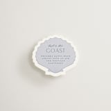 "Coastal Toile" - Mini Novelty Enclosure Cards in Periwinkle by Jenna Holcomb - Front
