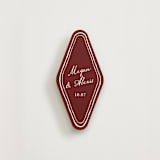 "Handwritten" - Novelty Enclosure Cards in Wine by Cass Loh - Front