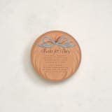 "Pumpkins + Bows" - Novelty Enclosure Cards in Cornflower by Laura Hankins - Front