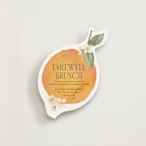 "Watercolor Orange" - Novelty Enclosure Cards in Tangerine by Itsy Belle Studio - Front
