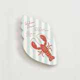 "lobster" - Novelty Enclosure Cards in Aquamarine by Heather Schertzer - Front