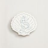 "Mermaid Shell" - Novelty Enclosure Cards in Denim by Itsy Belle Studio - Front